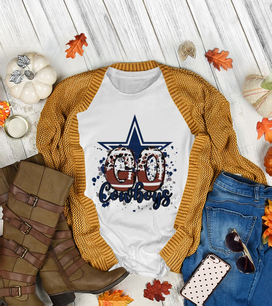Go Cowboys Leopard Star T-Shirt