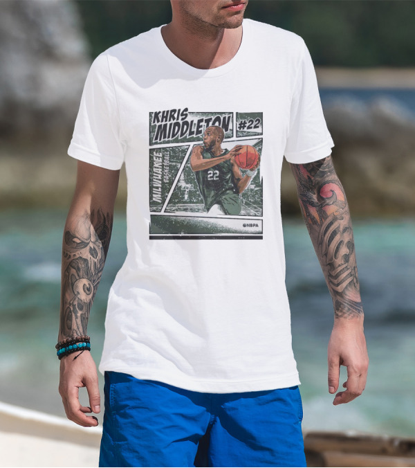 KHRIS MIDDLETON MILWAUKEE BASKETBALL #22 NBPA T-Shirt