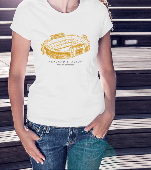 Neyland Stadium Knoxville Tennessee Volunteers Stadium Sketch T-Shirt