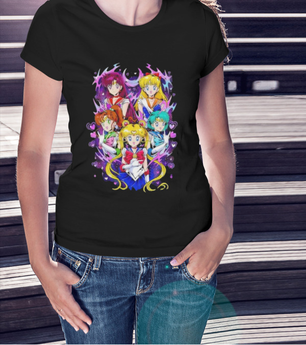 Sailor Moon Justice Serenity Usagi Tsukino And Sailor Guardians Anime T-Shirt