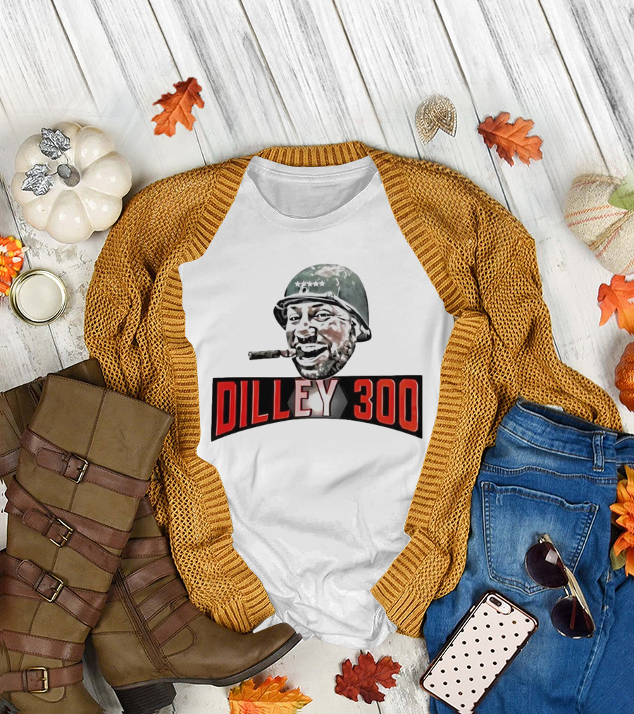 Dilley 300 Military Style Helmet Cigar Laughing Soldier T-Shirt
