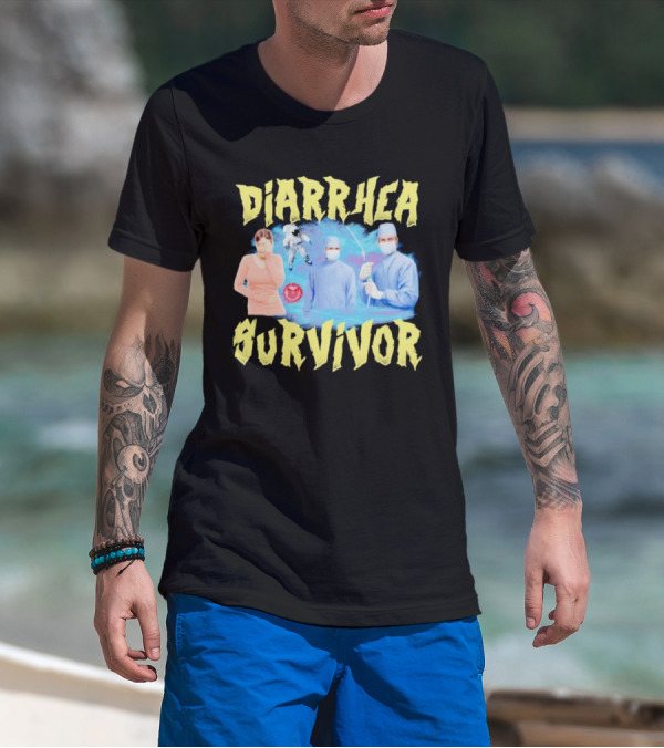 Diarrhea Survivor Funny Medical Humor With Doctors And Patient T-Shirt