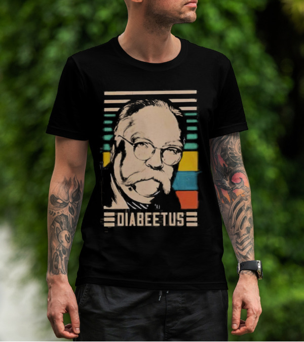 Diabeetus Wilford Brimley Vintage Retro Stripes T-Shirt