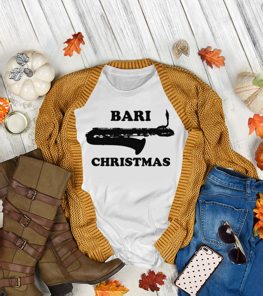 Bari Saxophone Christmas T-Shirt