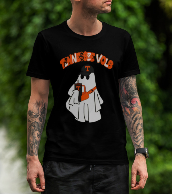 TENNESSEE VOLS GHOST WITH HAT AND DRINK T-Shirt