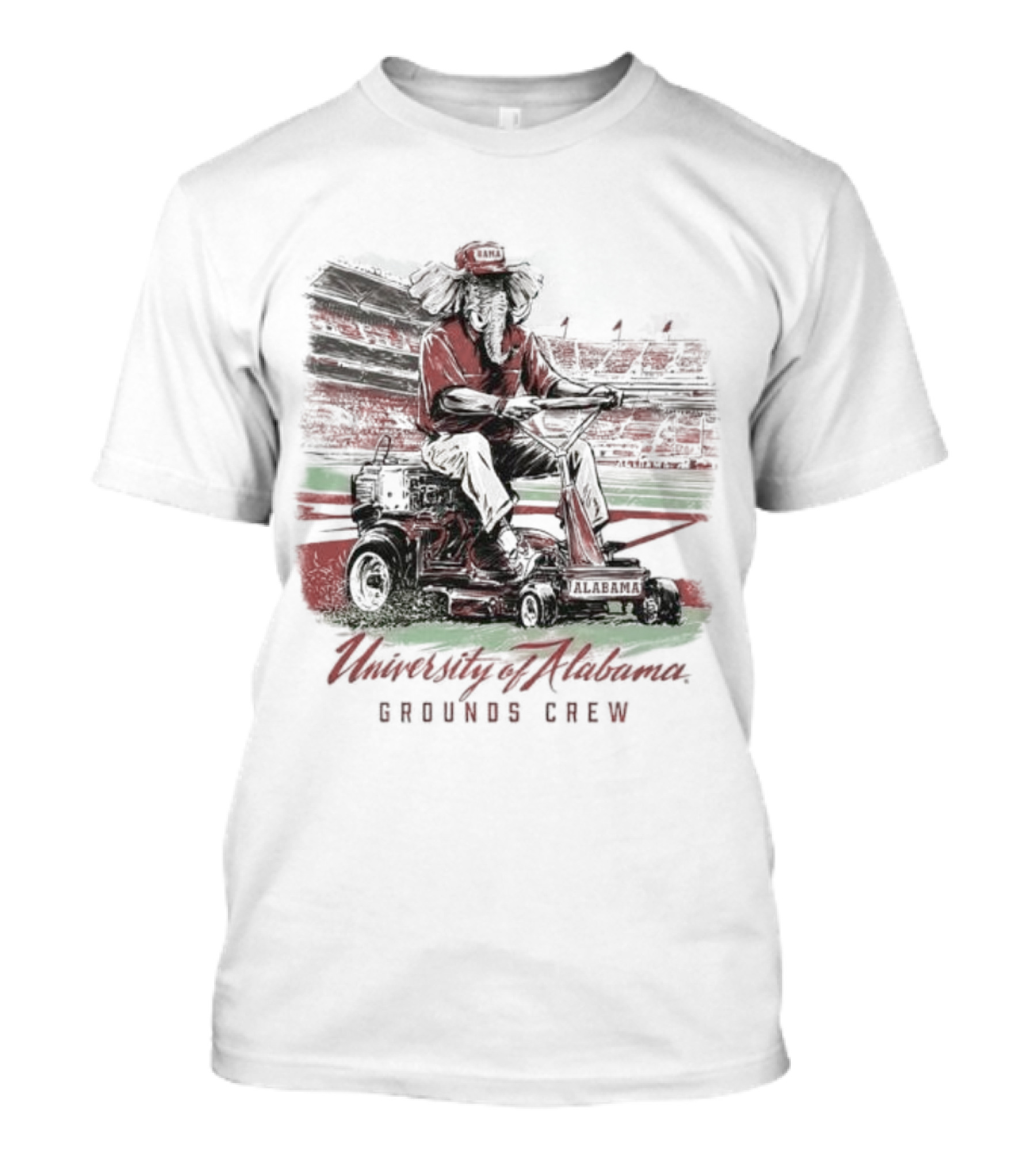 University Of Alabama Grounds Crew Elephant Stadium Mowing T-Shirt