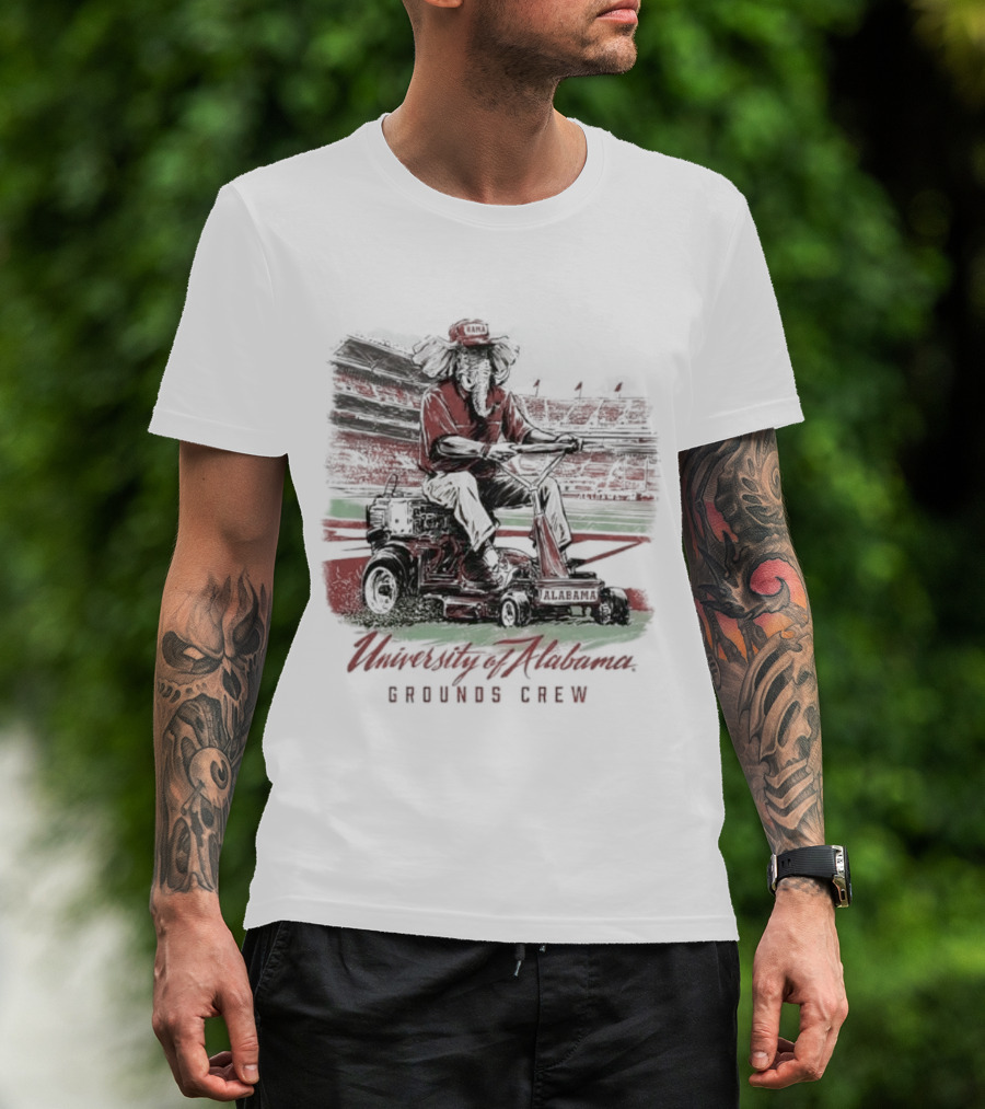 University Of Alabama Grounds Crew Elephant Stadium Mowing T-Shirt