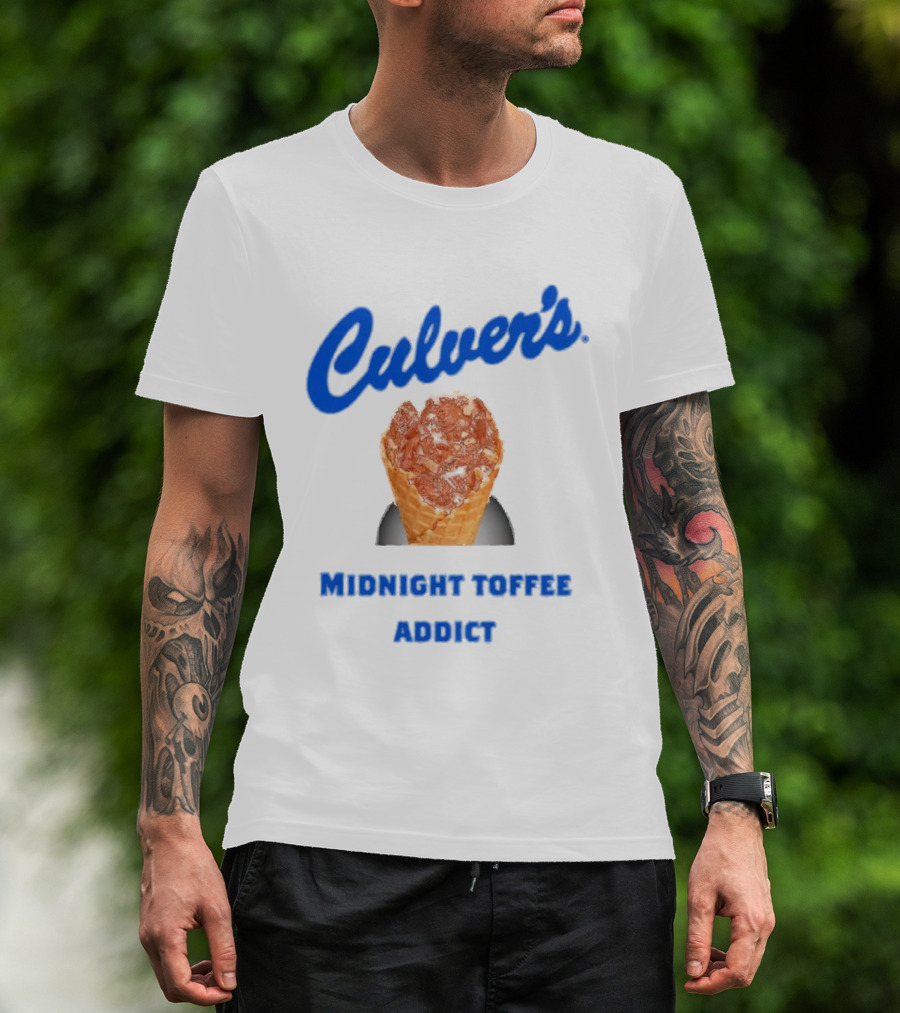 Culver’s Midnight Toffee Addict Ice Cream Cone Fan Favorite T-Shirt