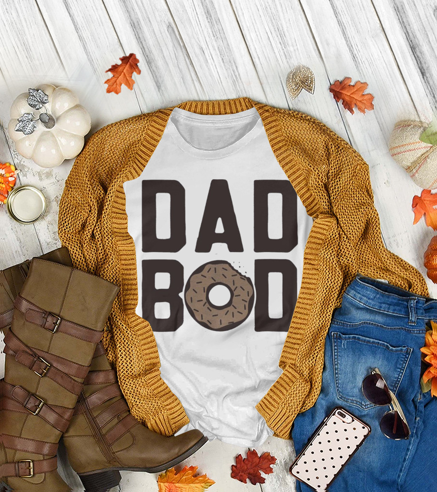 Dad Bod Donut Sprinkles Fun Playful T-Shirt