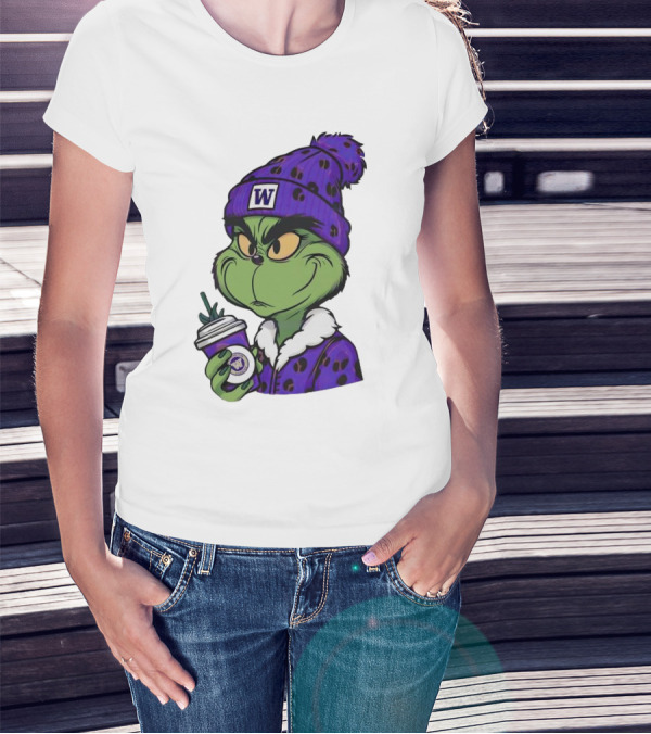 Grinch Boujee W Washington Huskies Coffee T-Shirt