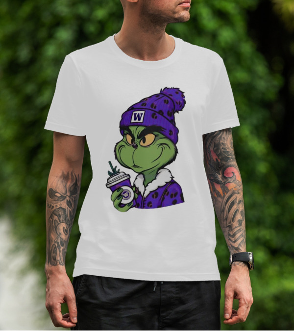 Grinch Boujee W Washington Huskies Coffee T-Shirt
