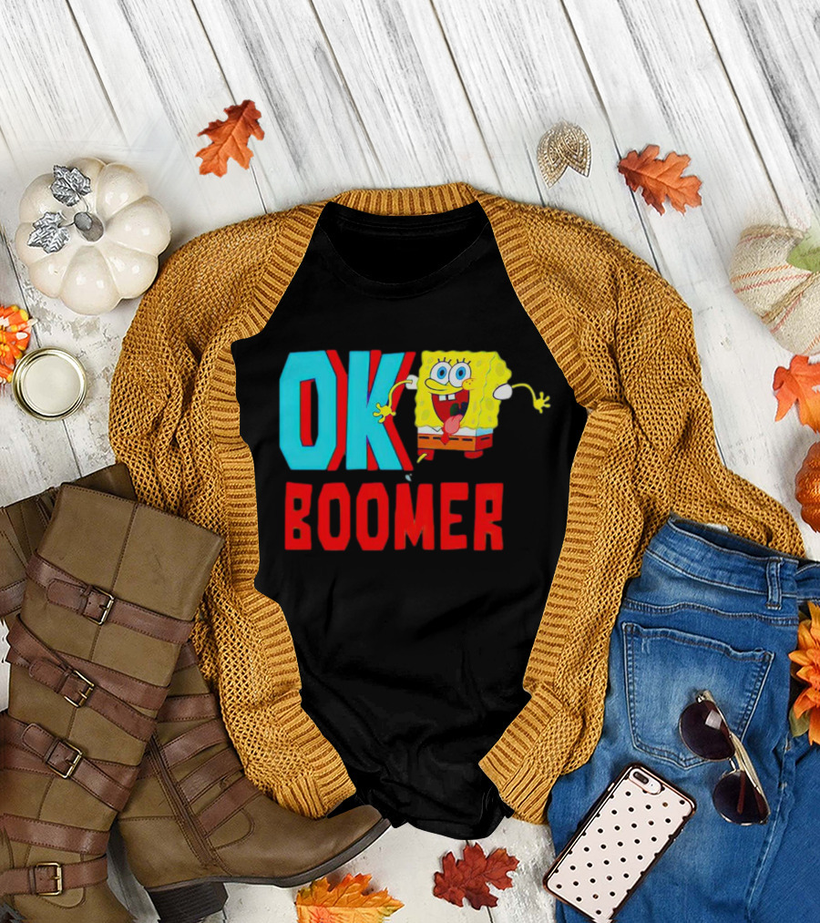 Spongebob Squarepants OK Boomer Meme Fun T-Shirt