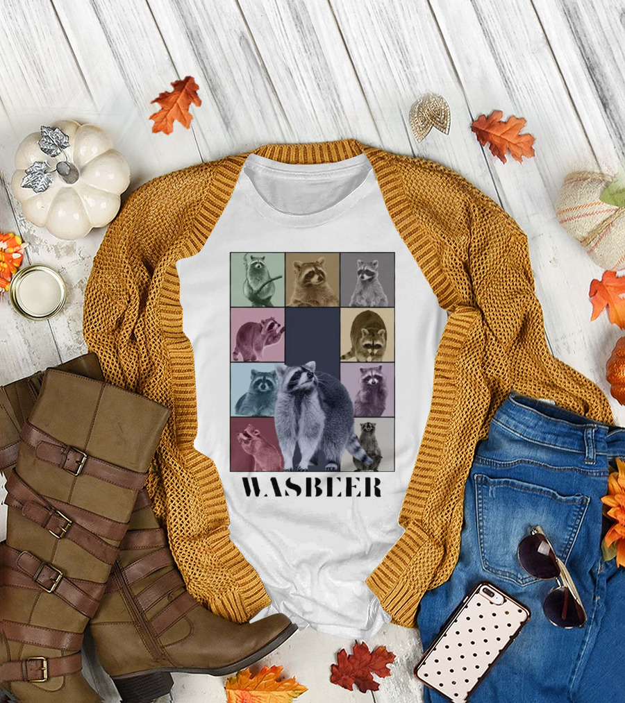 Wasbeer Raccoon Collage The Eras Tour T-Shirt