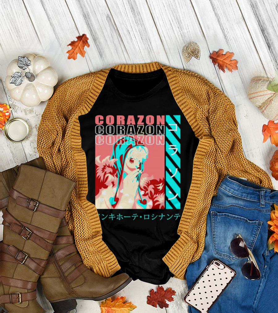 Corazon Donquixote Rosinante One Piece Manga Character T-Shirt