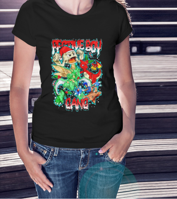Festive Boy Gang Pokemon Holiday Mashup T-Shirt
