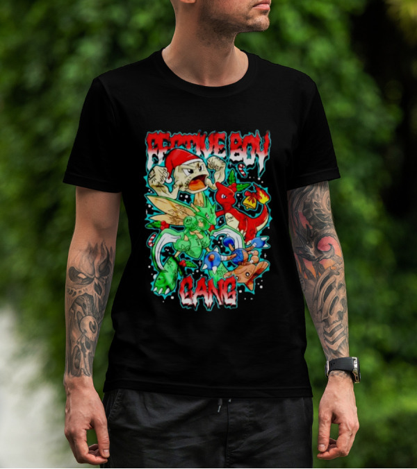 Festive Boy Gang Pokemon Holiday Mashup T-Shirt