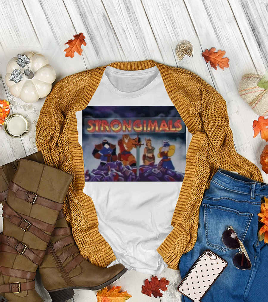 Strongimals Cartoon Warriors Assemble T-Shirt