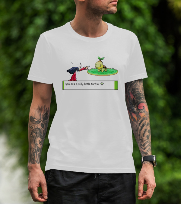 You Are A Silly Little Turtle Retro Pixel Art Showdown T-Shirt