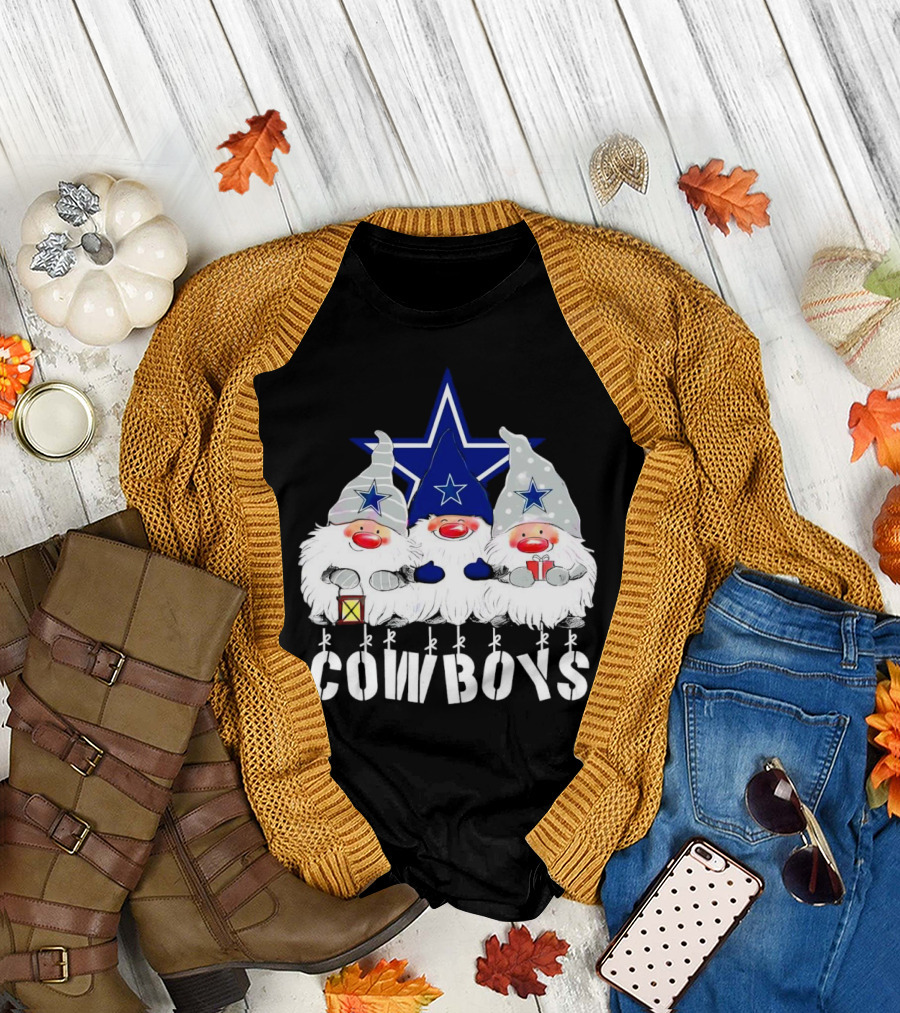 Gnomies Cowboys Christmas Star T-Shirt