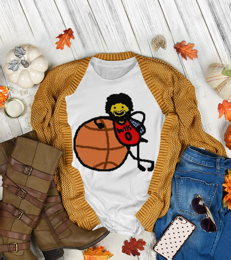 Co-Bee Chicago Bulls NBA Paint Cartoon Basketball Character T-Shirt