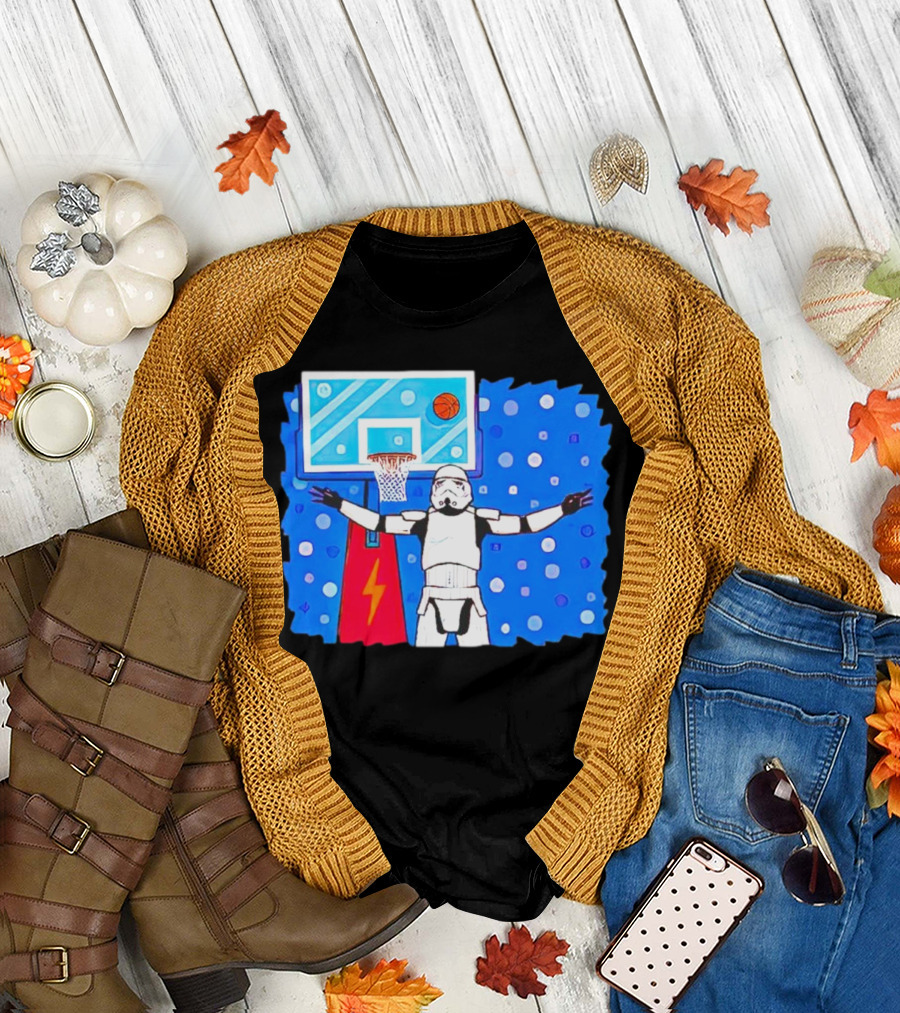 Stormtrooper Basketball No Look Shot T-Shirt