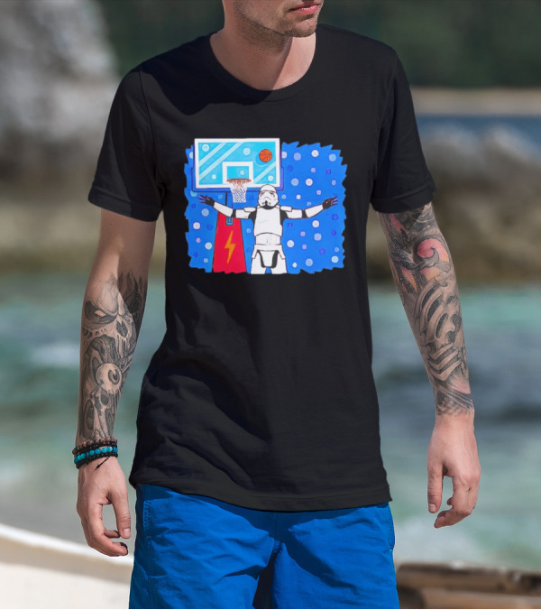 Stormtrooper Basketball No Look Shot T-Shirt