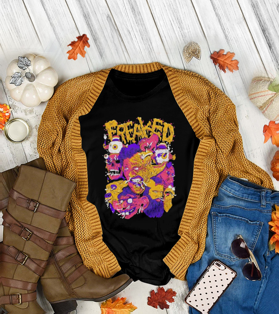 Freaked Vibrant Grotesque Faces T-Shirt