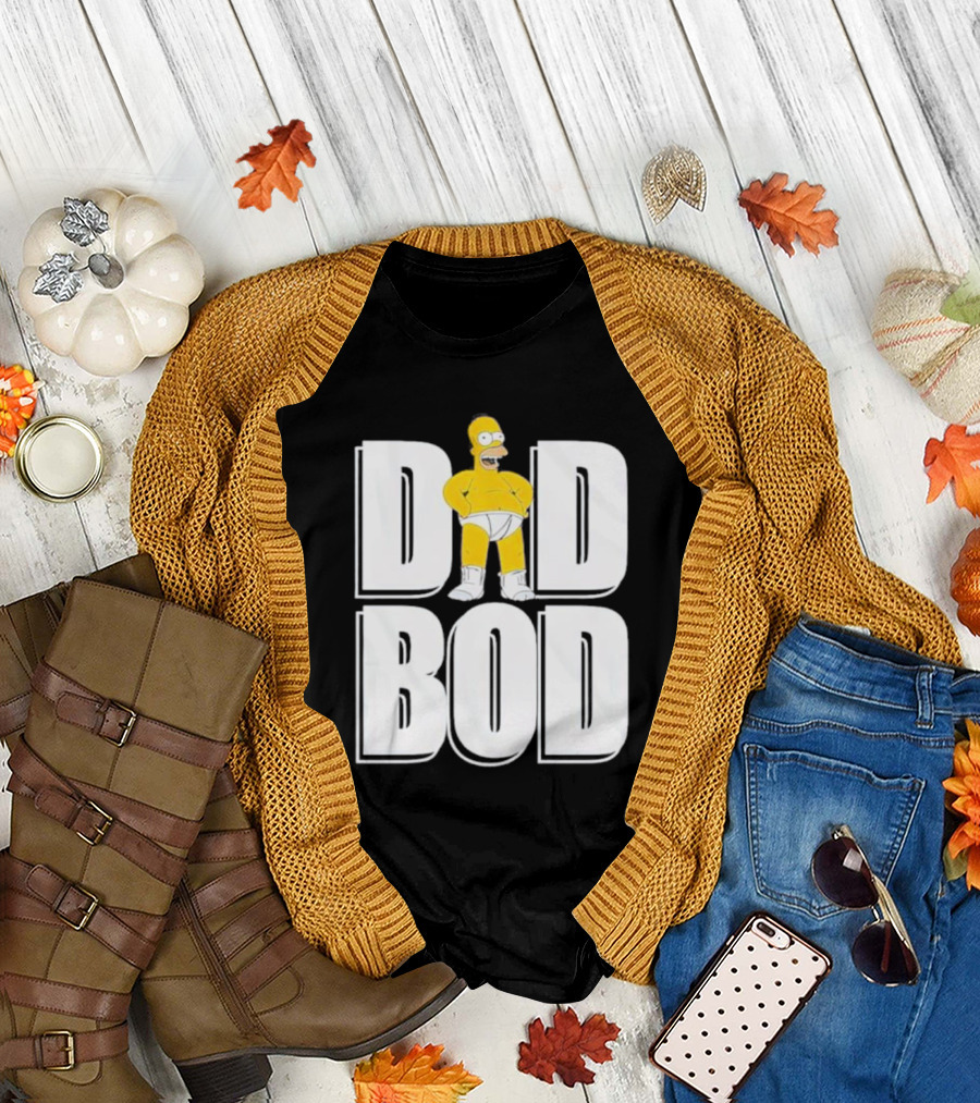 Homer Simpson Dad Bod Bold Cartoon T-Shirt