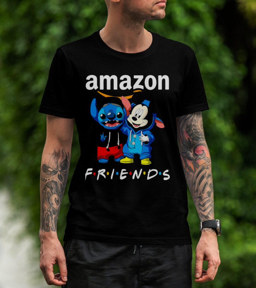 Stitch Mickey Amazon Friends Hoodie Characters T-Shirt