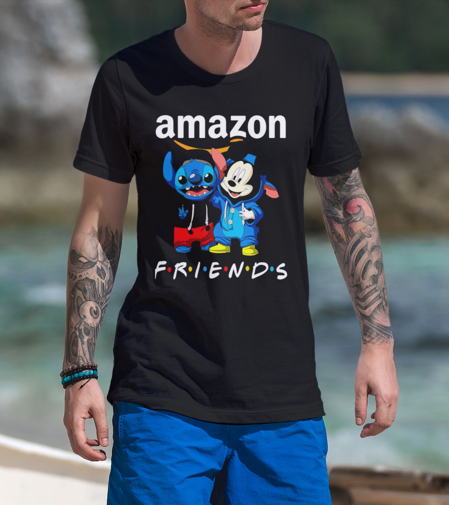 Stitch Mickey Amazon Friends Hoodie Characters T-Shirt