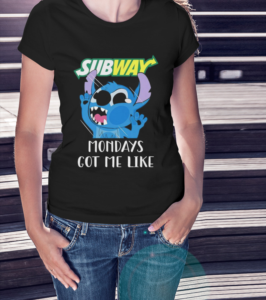 SUBWAY Mondays Got Me Like Stitch Reaction T-Shirt