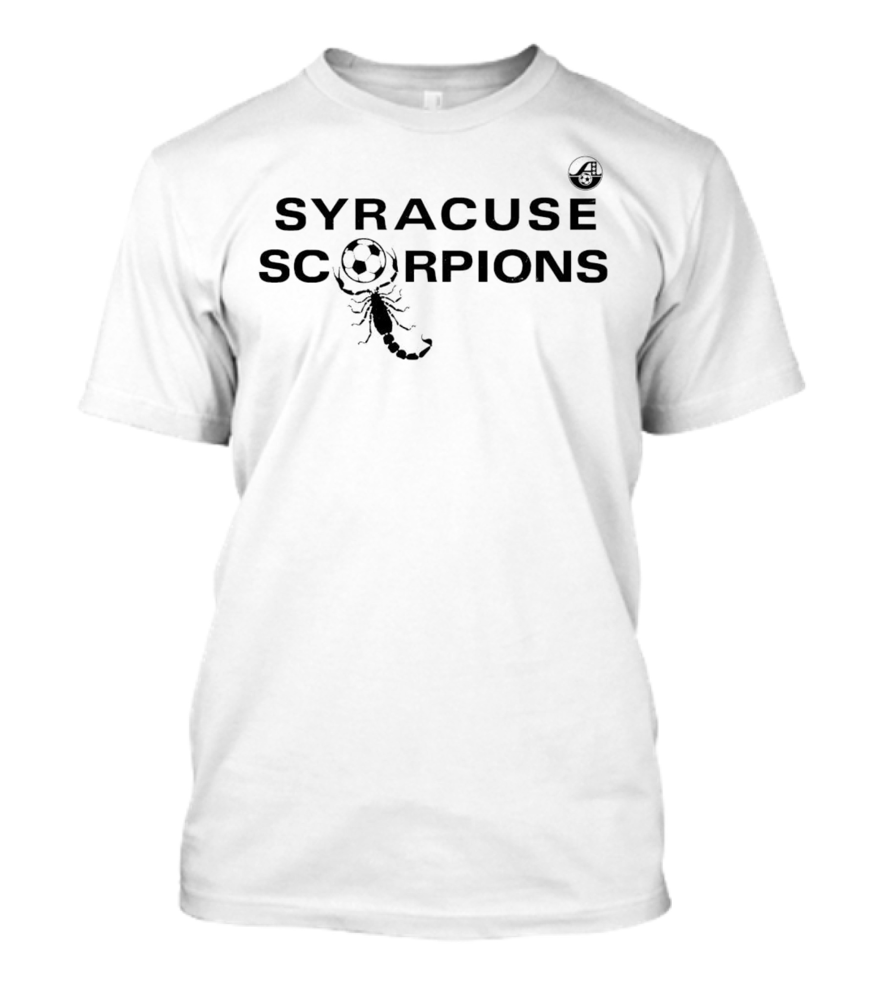 Syracuse Scorpions Soccer Ball Scorpion Logo American Soccer League T-Shirt