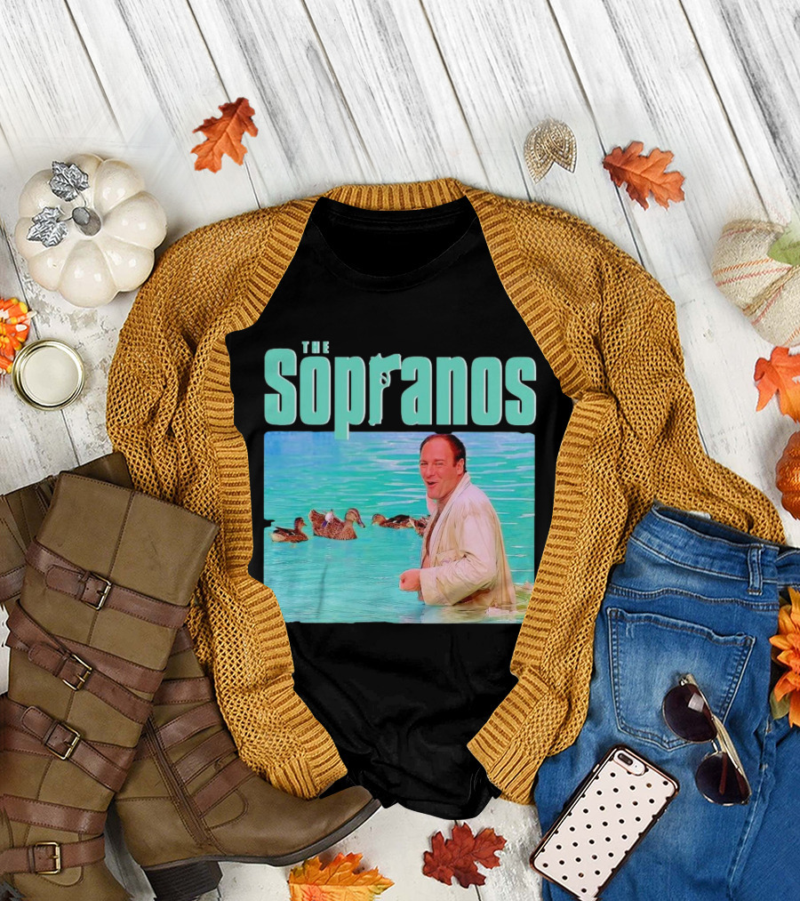 The Sopranos Tony in Water with Birds T-Shirt