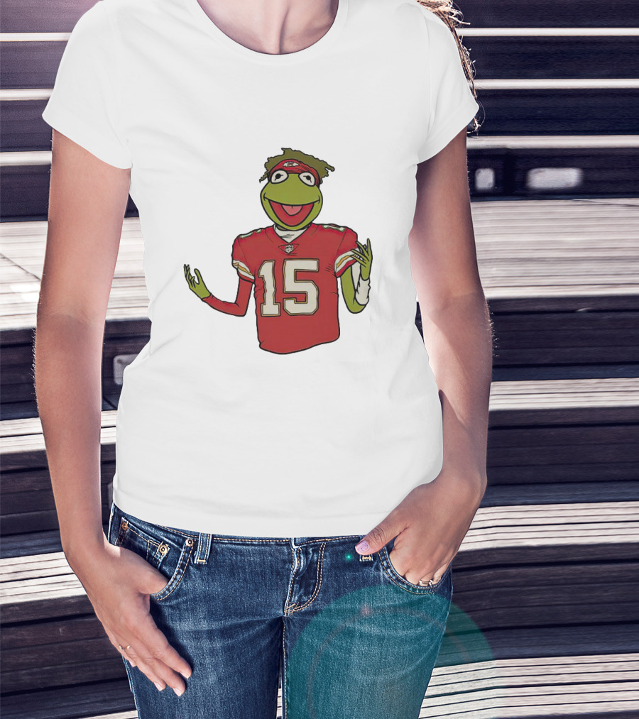 Chiefs Patrick Mahomes Kermit The Frog 15 Jersey T-Shirt