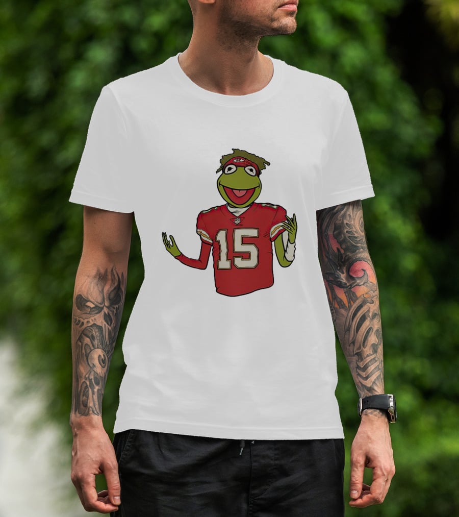Chiefs Patrick Mahomes Kermit The Frog 15 Jersey T-Shirt