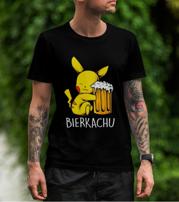 Pokemon Pikachu Bierkachu With Beer Mug T-Shirt
