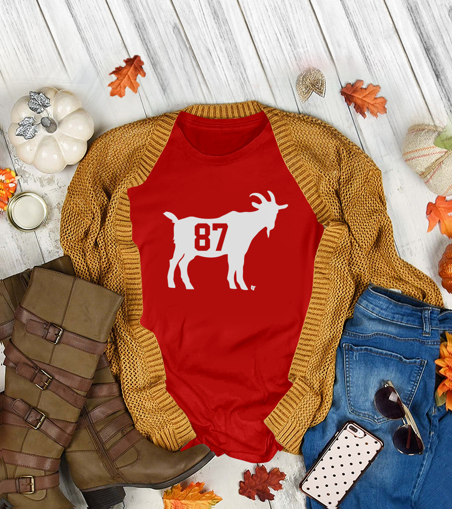 Travis Kelce GOAT 87 Football Legend T-Shirt