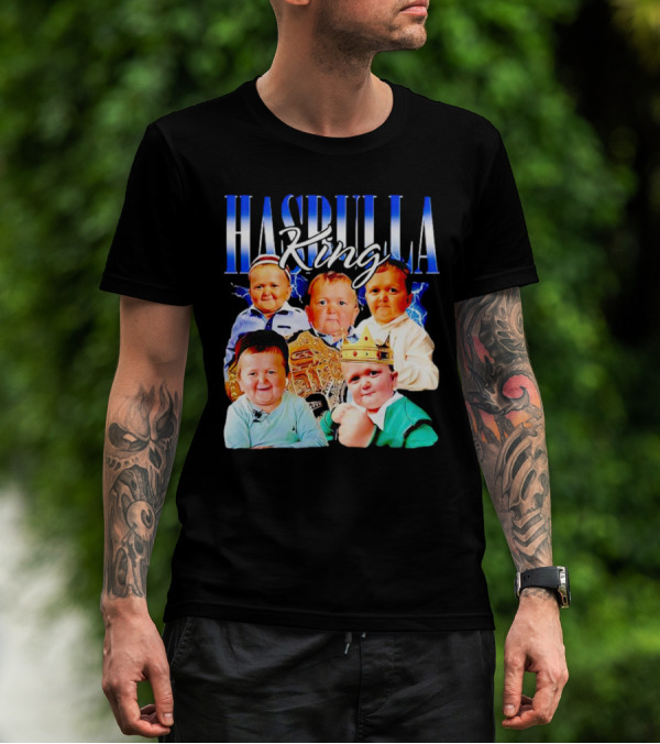 HASBULLA King Picture Collage With Crown And Championship Belt T-Shirt