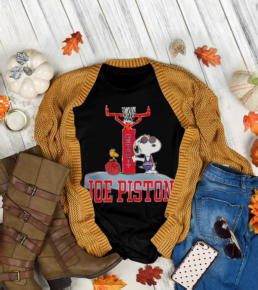 Detroit Joe Piston Snoopy Basketball Detroit T-Shirt
