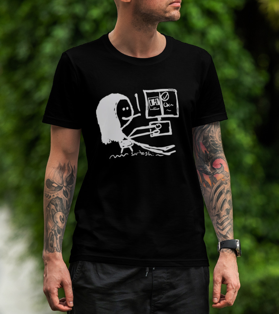 I Have 6 In The Office Stick Figure Computer Drawing Saratoshi T-Shirt