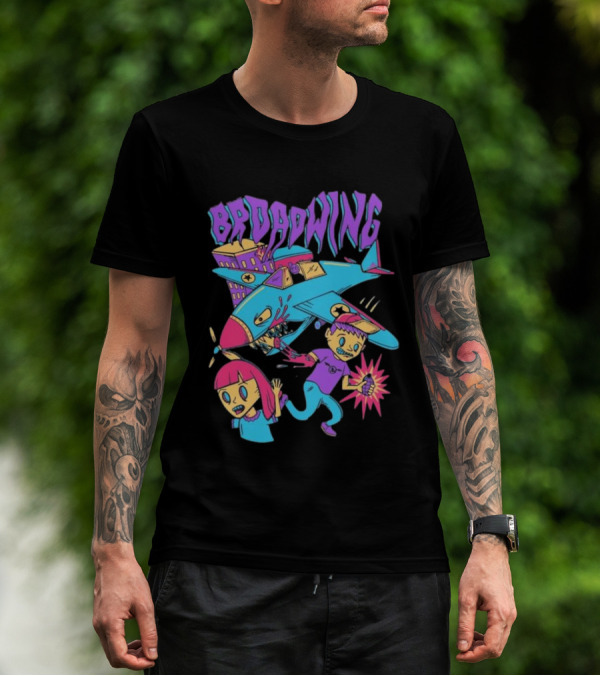 Broadwing Plane Chaos Scene T-Shirt