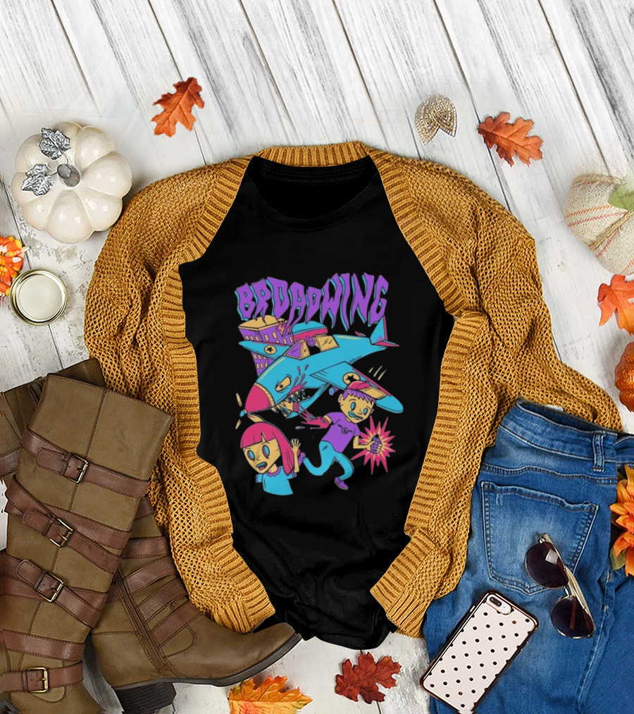 Broadwing Plane Chaos Scene T-Shirt