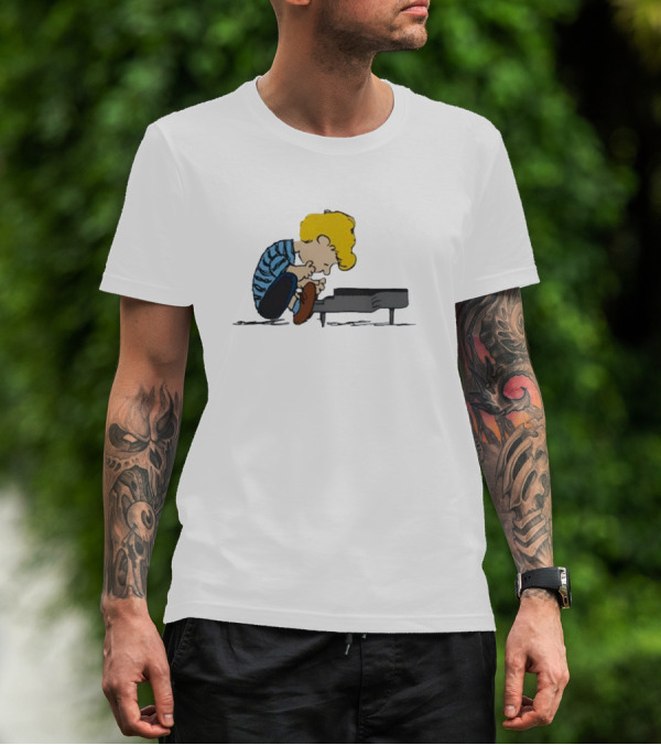 Peanuts Schroeder Piano Player Iconic Comic Strip Character T-Shirt