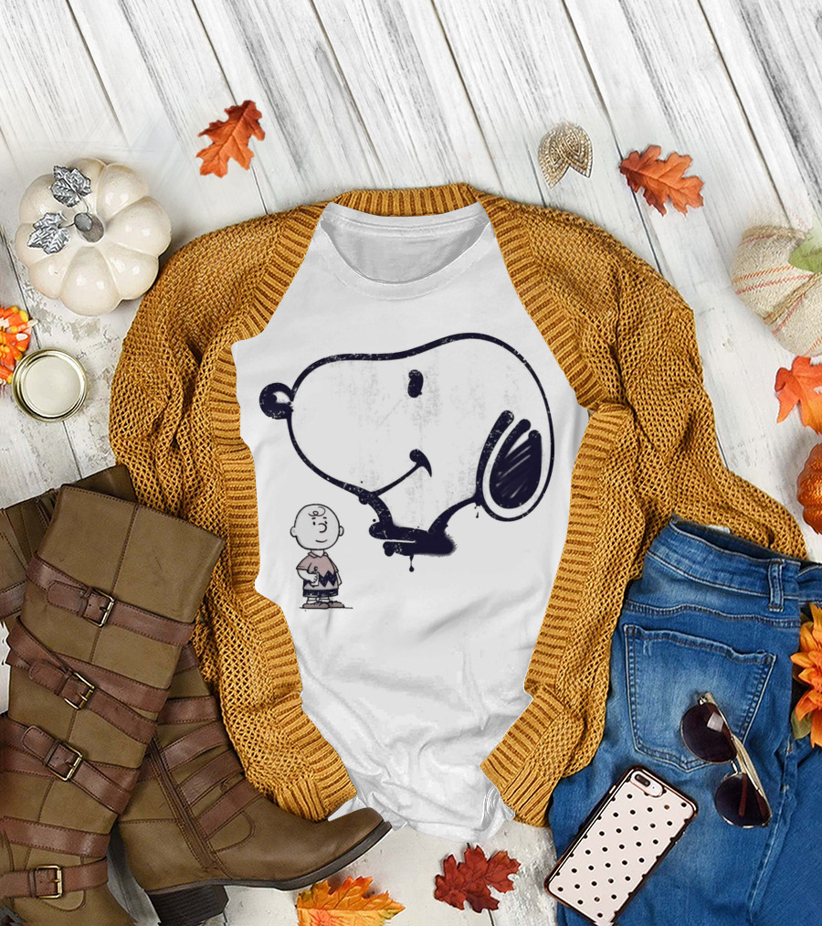 Snoopy and Charlie Brown Graffiti Iconic Character T-Shirt
