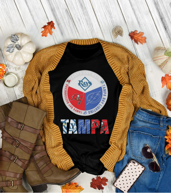 Tampa Bay Rays X Tampa Bay Lightning X Tampa Bay Buccaneers T-Shirt