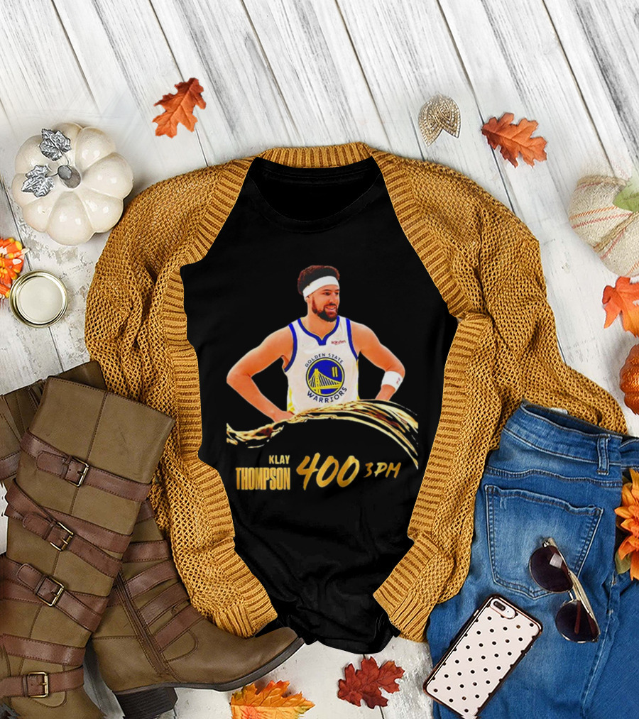 Klay Thompson 400 Three Pointers Golden State Warriors 3PM Gold Blooded T-Shirt