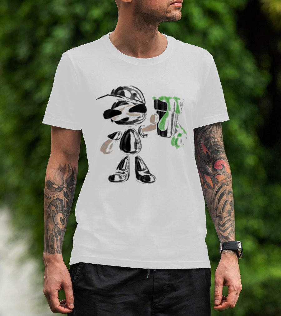 Twizzy Rich Luh Crankem Graffiti Character With Green Paint Can T-Shirt