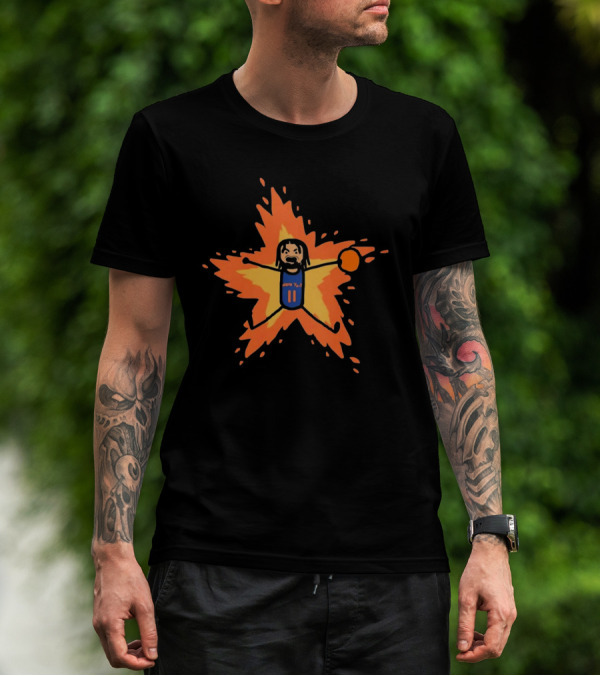 New York Knicks Jalen Brunson Supernova Burst With Basketball Star Explosion T-Shirt
