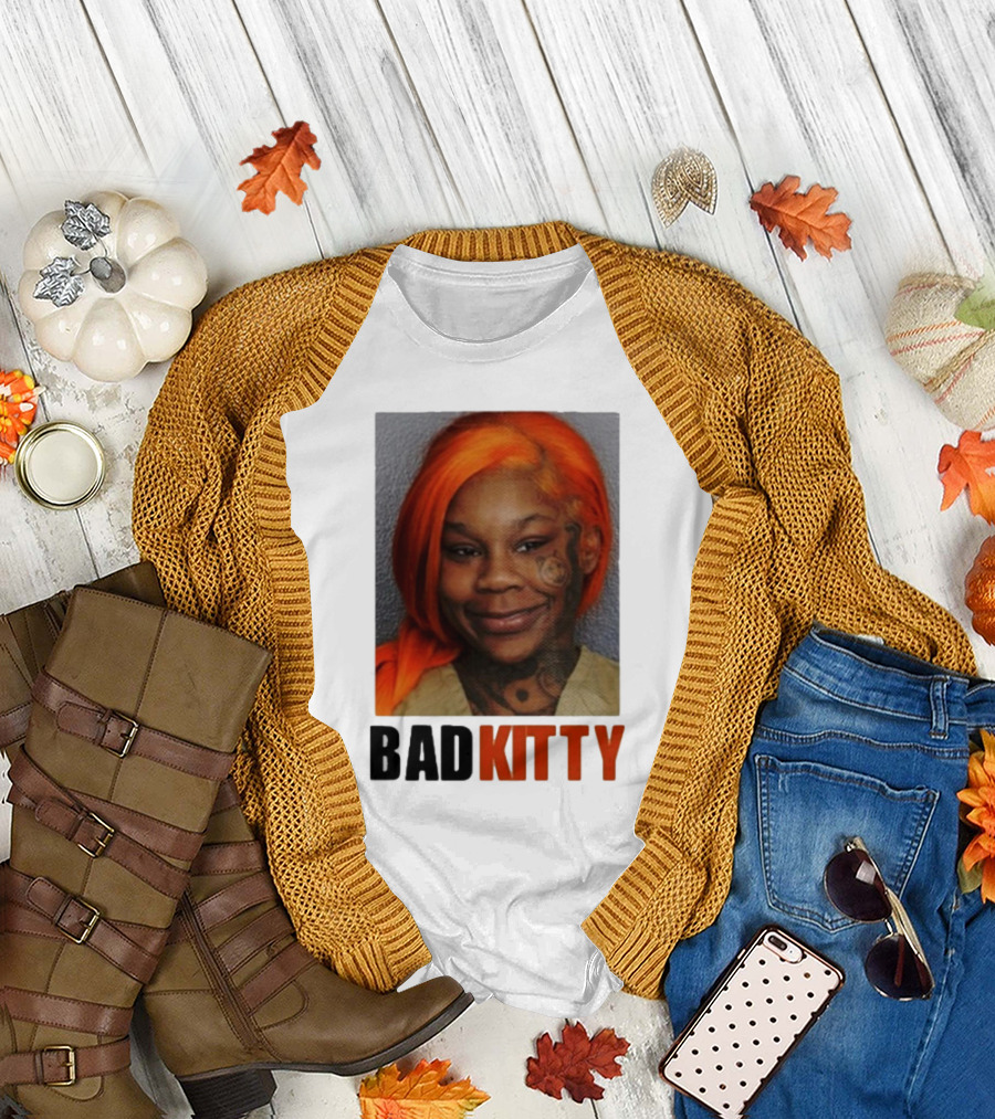 Sukihana Bad Kitty Orange Hair Mugshot T-Shirt