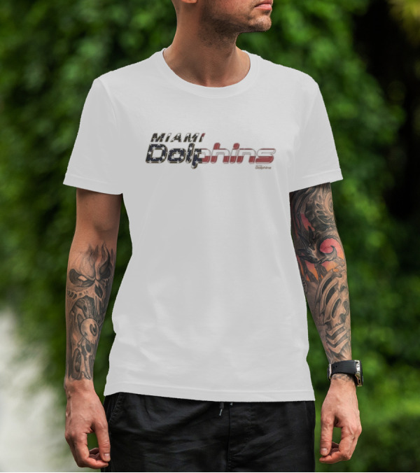 Miami Dolphins Flag Script Franklin 2024 Football Team T-Shirt